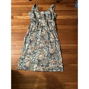 Peruvian Connection Tapestry Floral Cotton Sleeveless Sheath Dress in Sz 8